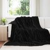 vidaXL &Uuml;berwurfdecke Schwarz 240 x 220 cm Fleece