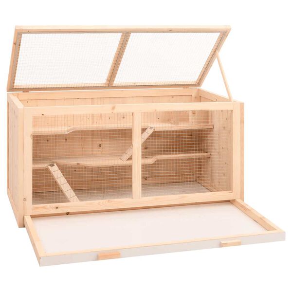 vidaXL Hamsterk&auml;fig 104 x 52 x 54 cm Massivholz Tanne