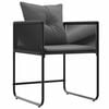 vidaXL Stuhl 4 Stk. Schwarz und Anthrazit PE-Rattan
