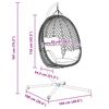 vidaXL H&auml;ngendes Ei-Stuhl Kaffeebraun 104 x 100 x 191 cm Poly-Rattan