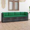 vidaXL Garten-Palettensofa 4-Sitzer mit Kissen Kiefer Massivholz