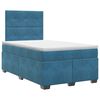 vidaXL Boxspringbett mit Matratze mit Kopfteil Blau 120 x 190 cm Samt