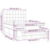 vidaXL Boxspringbett mit Matratze Schwarz 140x200 cm Stoff