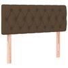 vidaXL Boxspringbett mit Matratze & LED Dunkelbraun 120x200 cm Stoff