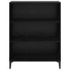 vidaXL Sideboard Schwarz Eichen-Optik 69,5 x 32,5 x 90 cm