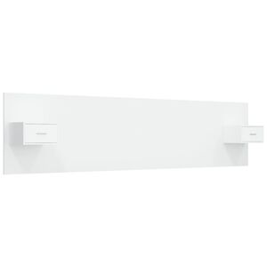 vidaXL Kopfteil mit Nachttischen Wei&szlig; Holzwerkstoff