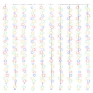 vidaXL LED-Lichtervorhang 3x3 m 300 LED Bunt 8 Funktionen