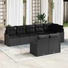 vidaXL Gartensofa-set 8 pcs Schwarz Poly-Rattan