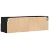 vidaXL TV-Wandschrank Schwarz Eichen-Optik 100 x 30 x 30 cm