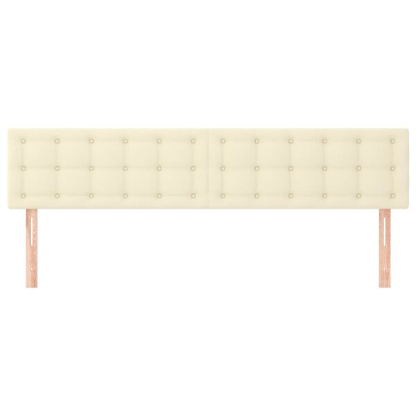 vidaXL Kopfteile Creme 160x5x78/88 cm Kunstleder