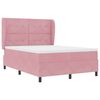 vidaXL Boxspringbett mit Matratze mit Kopfteil Rosa 200 x 160 cm Samt