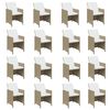 vidaXL 17-tlg. Garten-Essgruppe mit Kissen Beige Poly Rattan