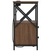 vidaXL Nachttisch 2 pcs Braun Eichen-Optik 40 x 31 x 60 cm