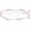 vidaXL Boxspringbett Dunkelgrau und Weiß 200 x 200 cm Cordstoff