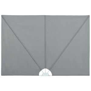 vidaXL Faltbarer Terrassen-Seitenf&auml;cher Grau 240 &times; 160 cm