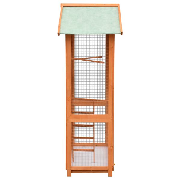 vidaXL Vogelkäfig Kiefernholz & Tannenholz 125,5x59,5x164 cm