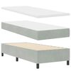 vidaXL Boxspringbett mit Matratze mit LED Hellgrau 80 x 200 cm Samt