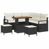 vidaXL Garten-Sofa-Set 8 stk. 7-Sitzanzahl Schwarz und Creme