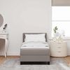 vidaXL Boxspringbett mit Matratze Taupe 200 x 80 cm Polyester