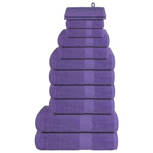 vidaXL 12-tlg. Handtuch-Set FROGN Lila 360 g/m&sup2;