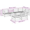 vidaXL 7-tlg. Garten-Sofagarnitur Massivholz Douglasie