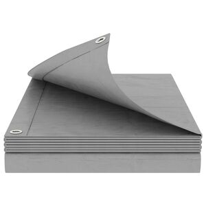 vidaXL Plane mit &Ouml;sen Hellgrau 2 x 3 m 90 gsm PE