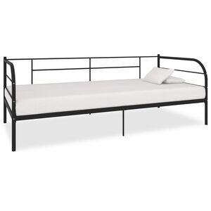 vidaXL Tagesbett-Rahmen Schwarz Metall 90&times;200 cm