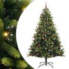 vidaXL K&uuml;nstlicher Klapp-Weihnachtsbaum mit 300 LEDs Gr&uuml;n 210 cm