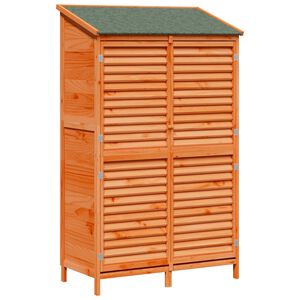 vidaXL Gartenschuppen Braun 106 x 56 x 176,5 cm Massivholz aus Fichte
