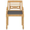 vidaXL Batavia-St&uuml;hle 8 Stk. mit Kissen Massivholz Teak