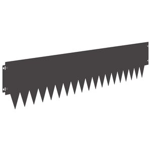 vidaXL Rasenkante 20 stk. 103 x 25 cm Stahl Schwarz