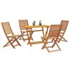 vidaXL Garten Essgruppe mit Kissen 5 pcs Braun Akazie Massivholz