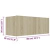 vidaXL 3-tlg. TV-Schrank-Set Sonoma-Eiche Holzwerkstoff