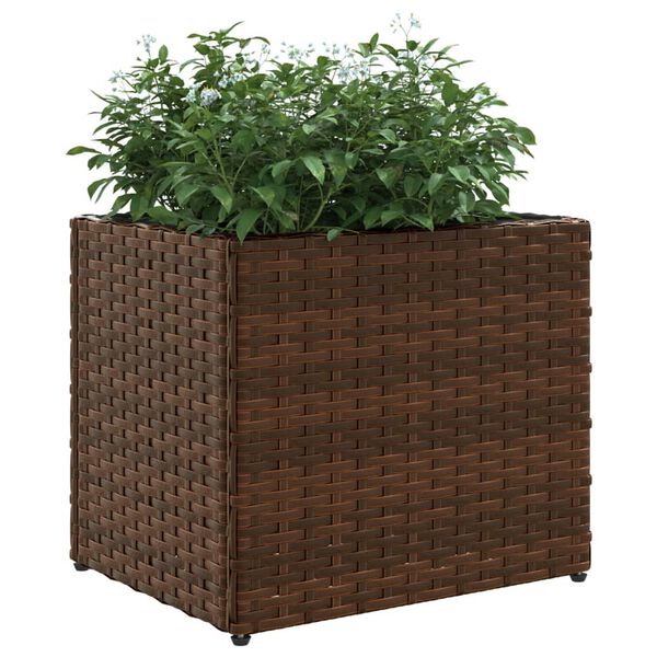 vidaXL Pflanzk&uuml;bel Braun 36x30x32 cm Poly Rattan