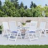 vidaXL Gartenstuhl-Kissen 6 Stk. Blau & Wei&szlig; Gestreift 40x40x4cm Stoff