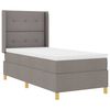 vidaXL Boxspringbett mit Matratze Taupe 140 x 200 cm Stoff