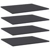 vidaXL B&uuml;cherregal-Bretter 4 Stk. Grau 60x50x1,5 cm Holzwerkstoff