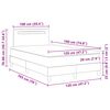 vidaXL Boxspringbett mit Matratze Cappuccino 120 x 190 cm Kunstleder