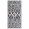 vidaXL Outdoor-Teppich Flachgewebe 80x150 cm Blau Gestreift
