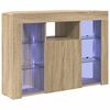 vidaXL Eck-LED-TV-Schrank 100x40x68cm Sonoma-Eiche Holzwerkstoff