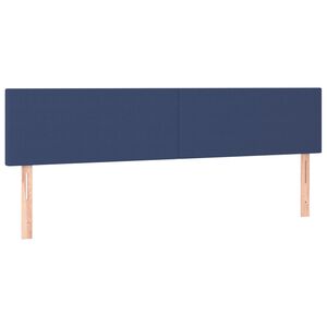 vidaXL Kopfteile 2 Stk. Blau 100x5x78/88 cm Stoff