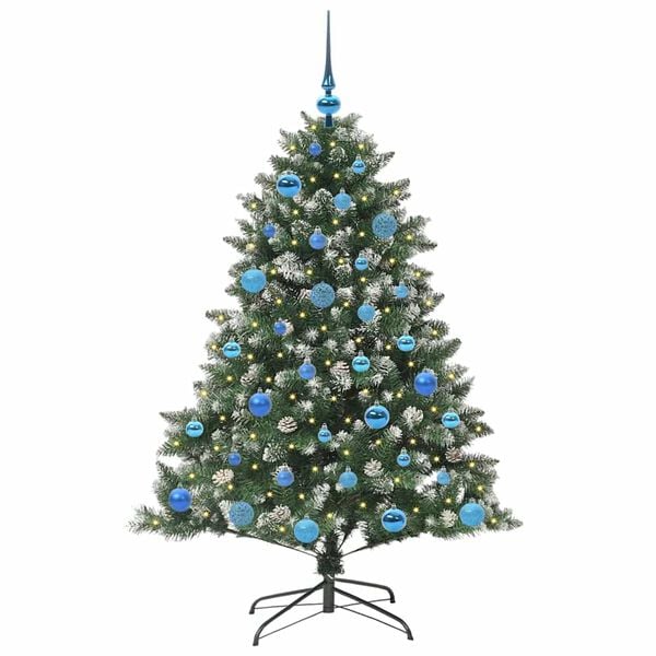 vidaXL K&uuml;nstlicher Weihnachtsbaum mit 150 LEDs mit St&auml;nder Gr&uuml;n 150 cm