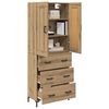 vidaXL Highboard mit Schubladen 2 pcs Artisan-Eiche Holzwerkstoff
