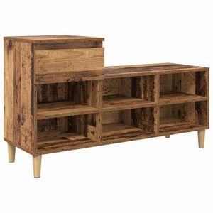 vidaXL Schuhschrank 102 x 36 x 60 cm Holzwerkstoff Altholz