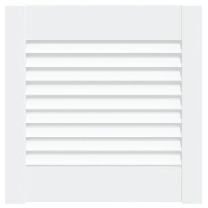 vidaXL Schrankt&uuml;r Lamellen-Design Wei&szlig; 39,5x39,4 cm Massivholz Kiefer