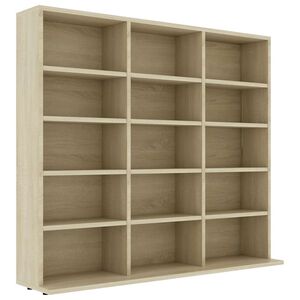 vidaXL CD-Regal Sonoma-Eiche 100x23x89,5 cm Holzwerkstoff