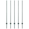 vidaXL Zaunpfosten 5 pcs Gr&uuml;n 140 cm Stahl