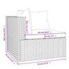 vidaXL 5-tlg. Garten-Lounge-Set mit Kissen Poly Rattan Braun