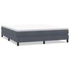 vidaXL Boxspringbett ohne Matratze Dunkelgrau 180x210 cm Samt