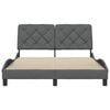 vidaXL Bettgestell ohne Matratze Dunkelgrau 140x190 cm Stoff